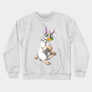 Bobtail BunnyCat: Red Lynx Point (White) Crewneck Sweatshirt